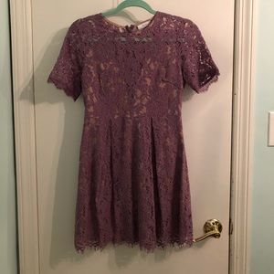 NWT -LUSH Purple Lace Dress